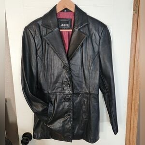 Womens Genuine Leather Blazer